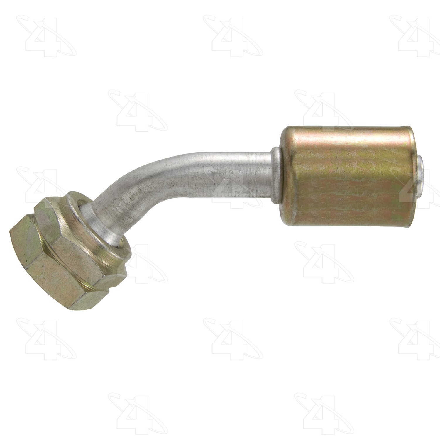 45 Degree Female Metric O-Ring, Aluminum, Standard Diameter Beadlock, A/C Fitting