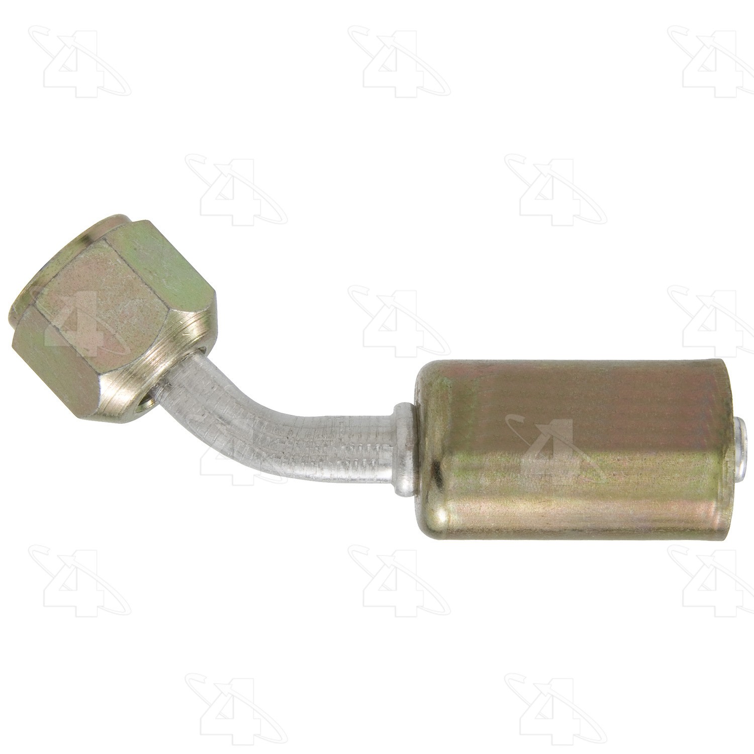 45 Degree Female Metric O-Ring, Aluminum, Standard Diameter Beadlock, A/C Fitting