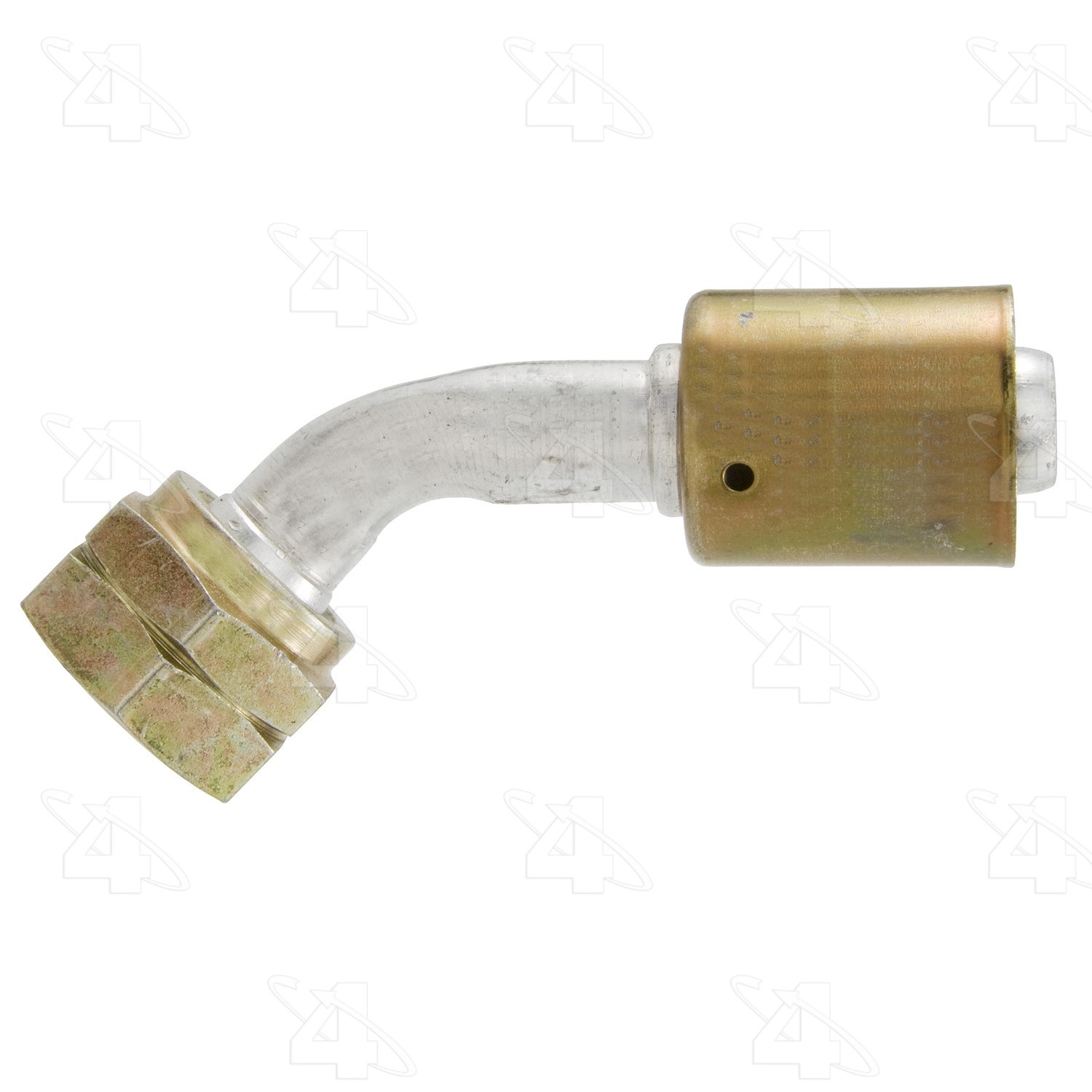 45 Degree Female Metric O-Ring, Aluminum, Standard Diameter Beadlock, A/C Fitting