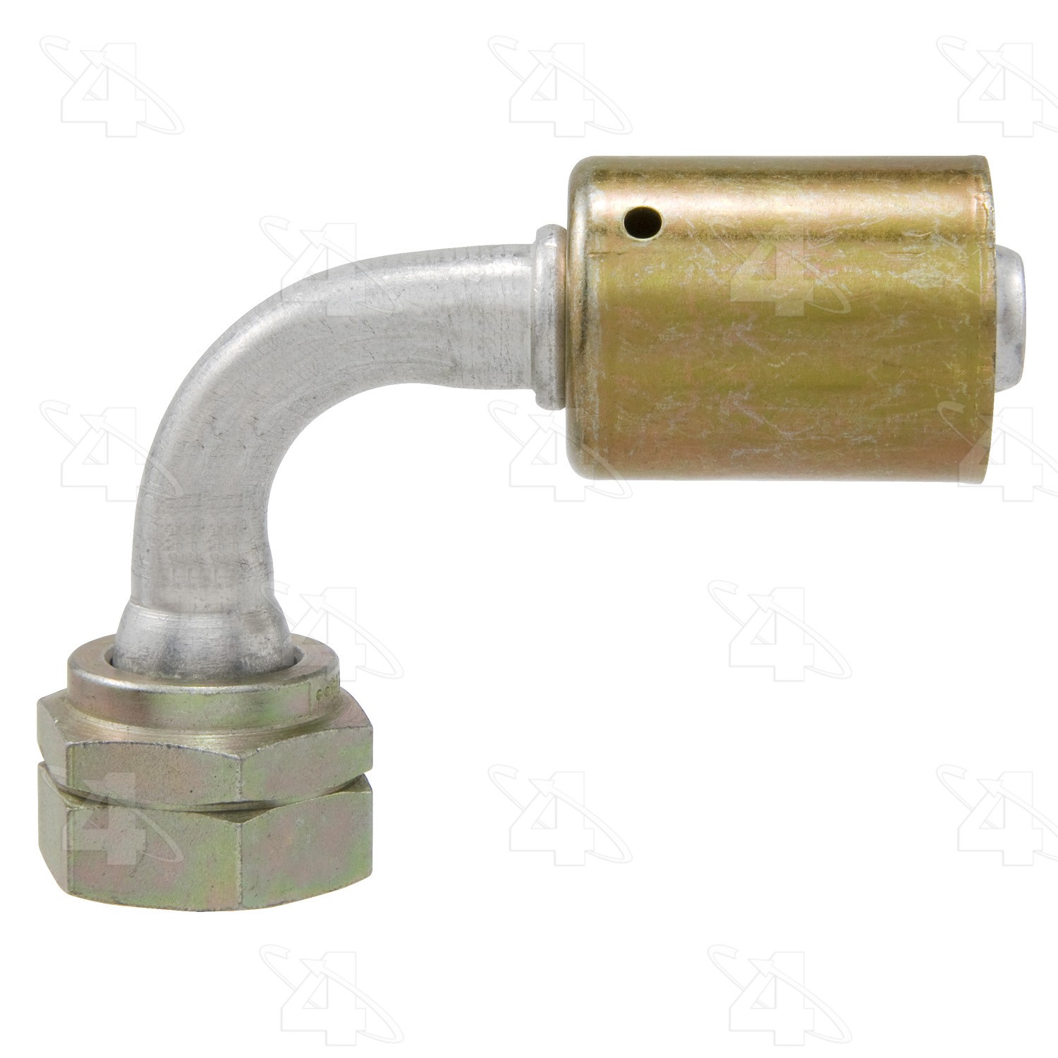 90 Degree Female Metric O-Ring, Aluminum, Standard Diameter Beadlock, A/C Fitting