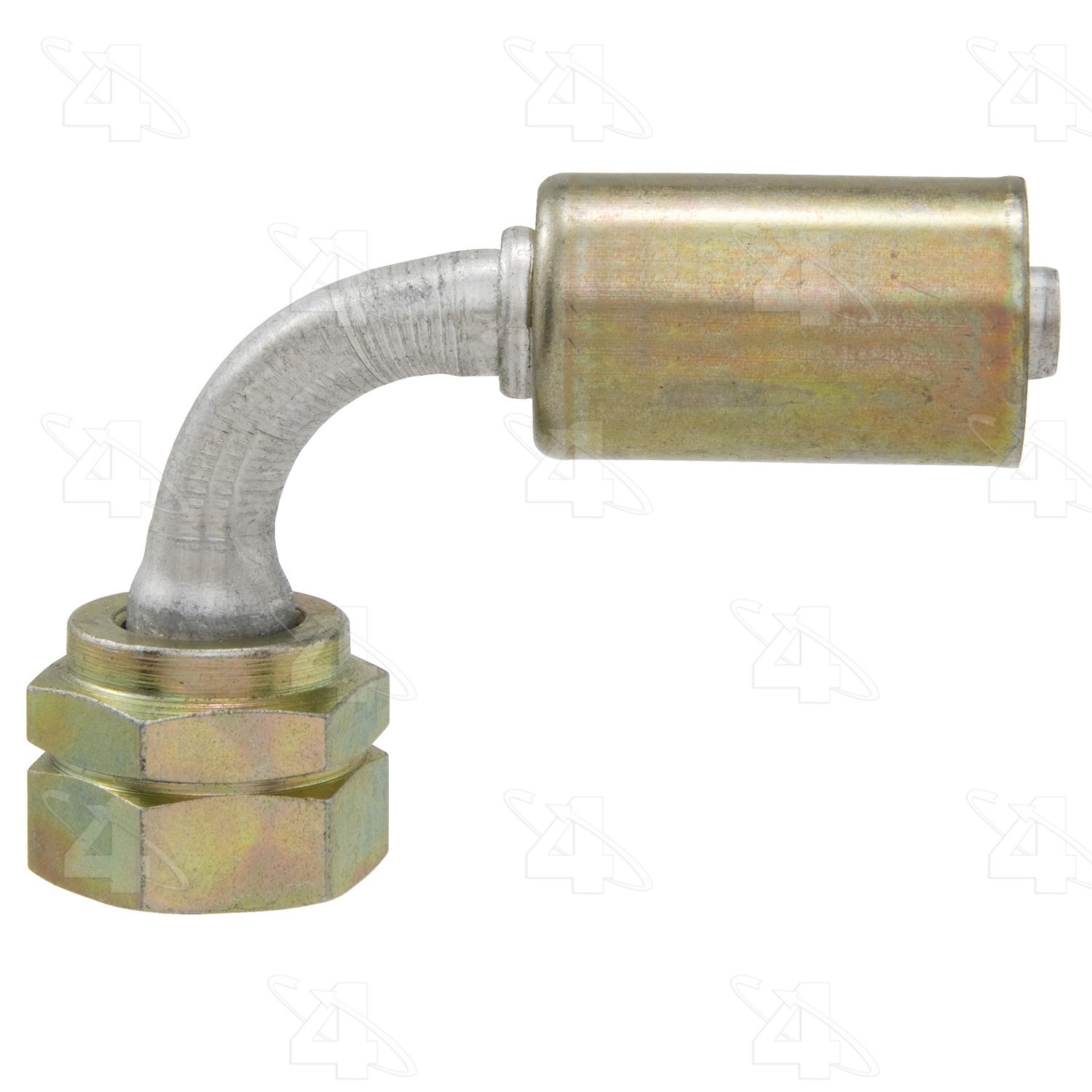 90 Degree Female Metric O-Ring, Aluminum, Standard Diameter Beadlock, A/C Fitting