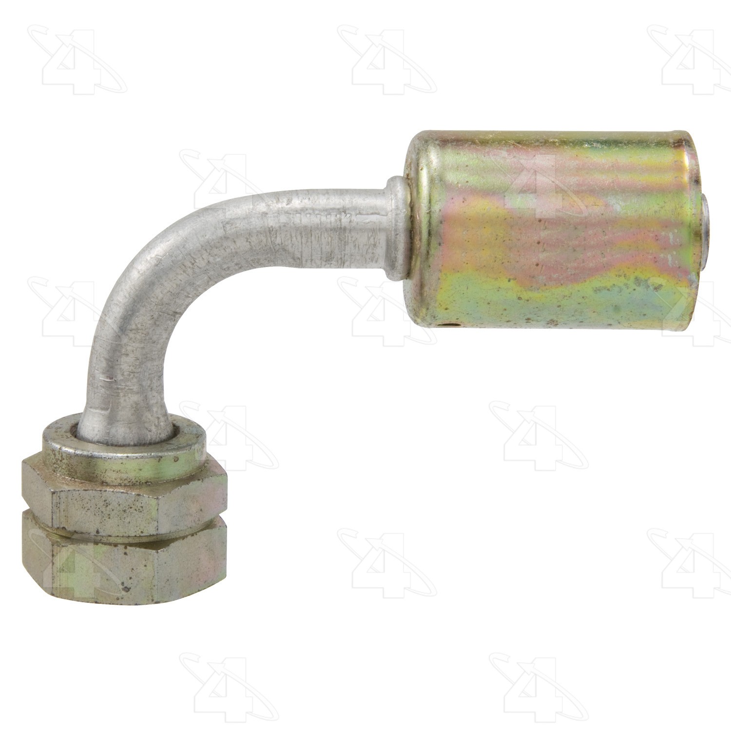 90 Degree Female Metric O-Ring, Aluminum, Standard Diameter Beadlock, A/C Fitting