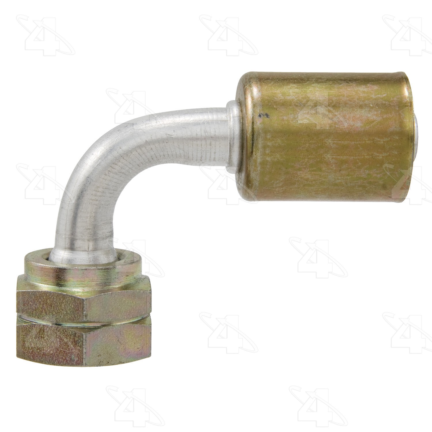 90 Degree Female Metric O-Ring, Aluminum, Standard Diameter Beadlock, A/C Fitting