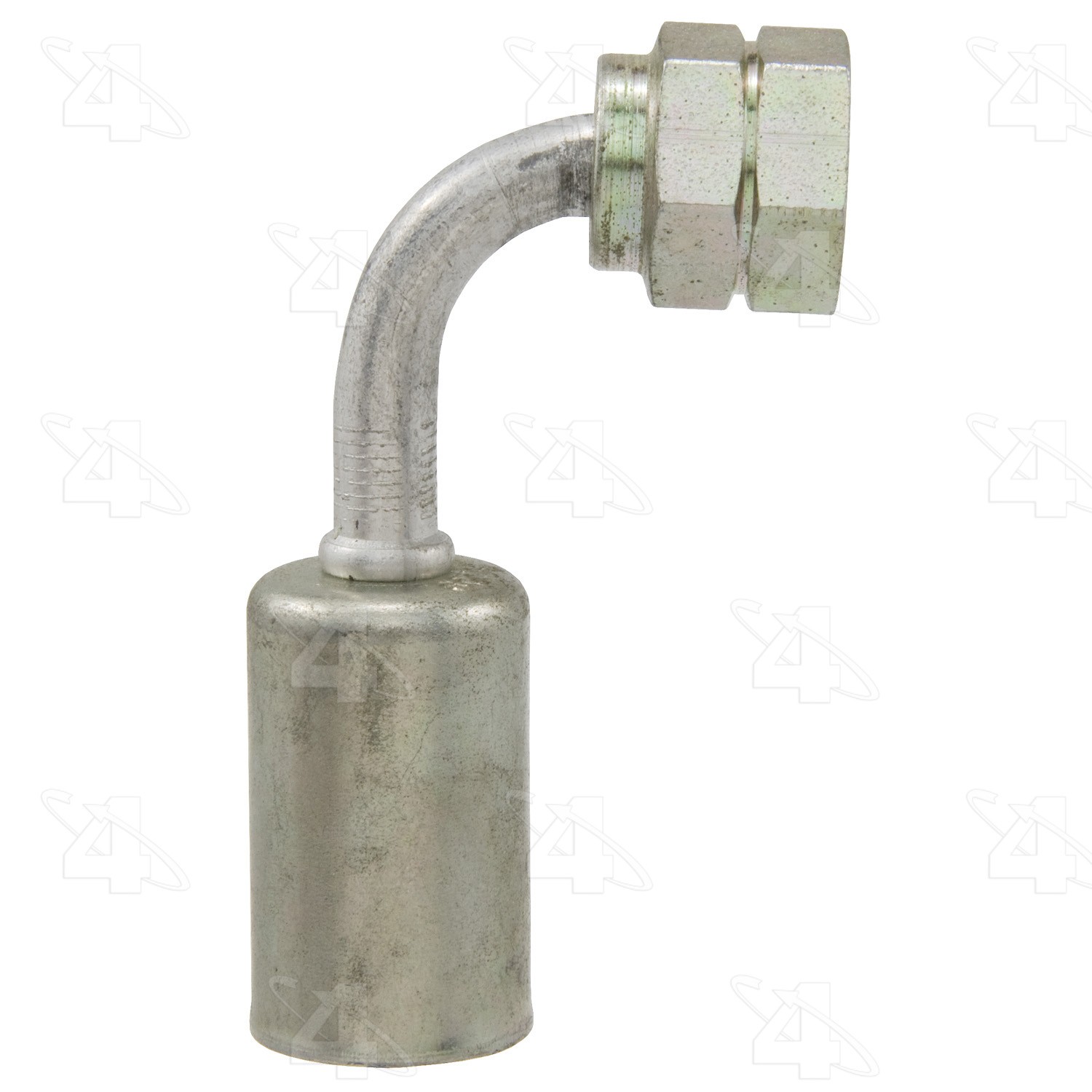 90 Degree Female Metric O-Ring, Aluminum, Standard Diameter Beadlock, A/C Fitting
