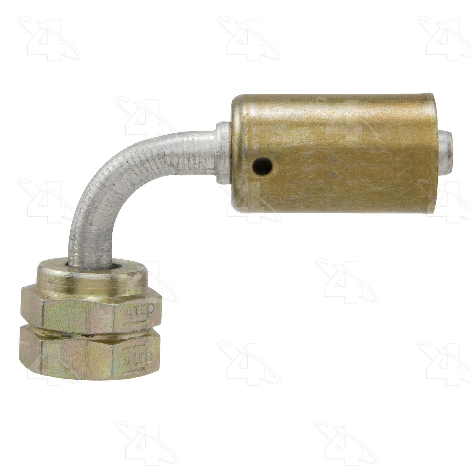 90 Degree Female Metric O-Ring, Aluminum, Standard Diameter Beadlock, A/C Fitting