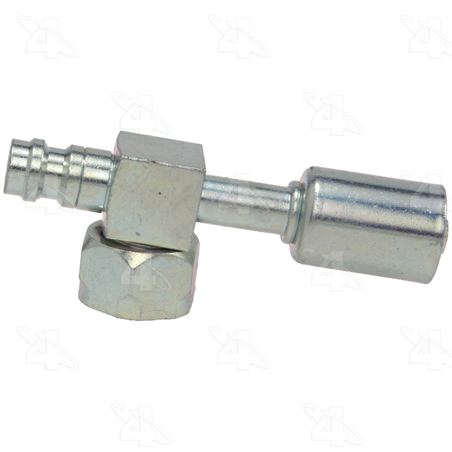 90 Degree Female O-Ring Short Drop with R134a Service Port, Stl, Std. Dia. Beadlock