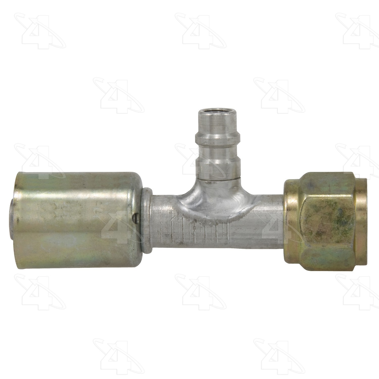 Straight Female O-Ring with R134a Service Port, Aluminum, Standard Dia. Beadlock