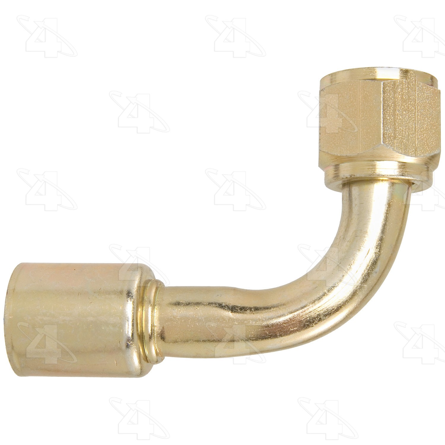 90 Degree Female O-Ring Long Pilot, Steel, Standard Diameter Beadlock A/C Fitting