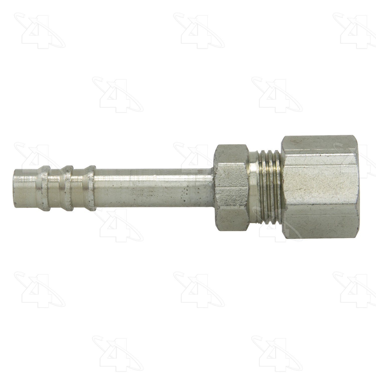 Straight Compression, Steel, Standard Diameter Barb and Clamp, A/C Fitting