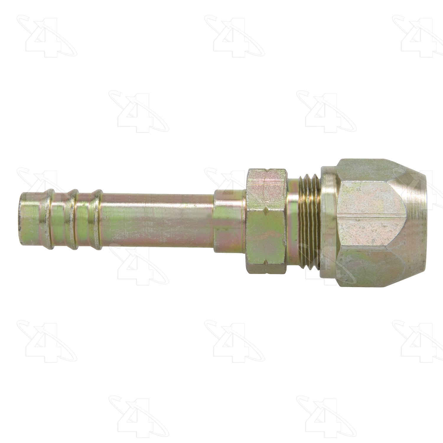 Straight Compression, Steel, Standard Diameter Barb and Clamp, A/C Fitting