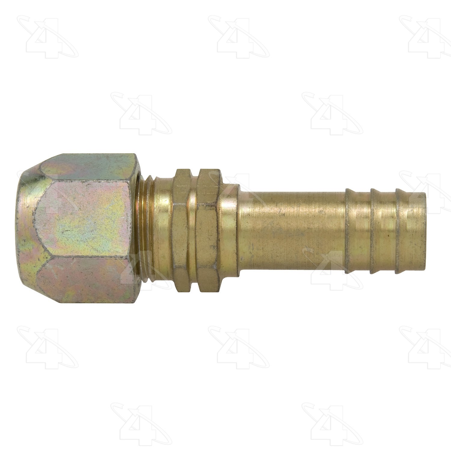 Straight Compression, Steel, Standard Diameter Barb and Clamp, A/C Fitting