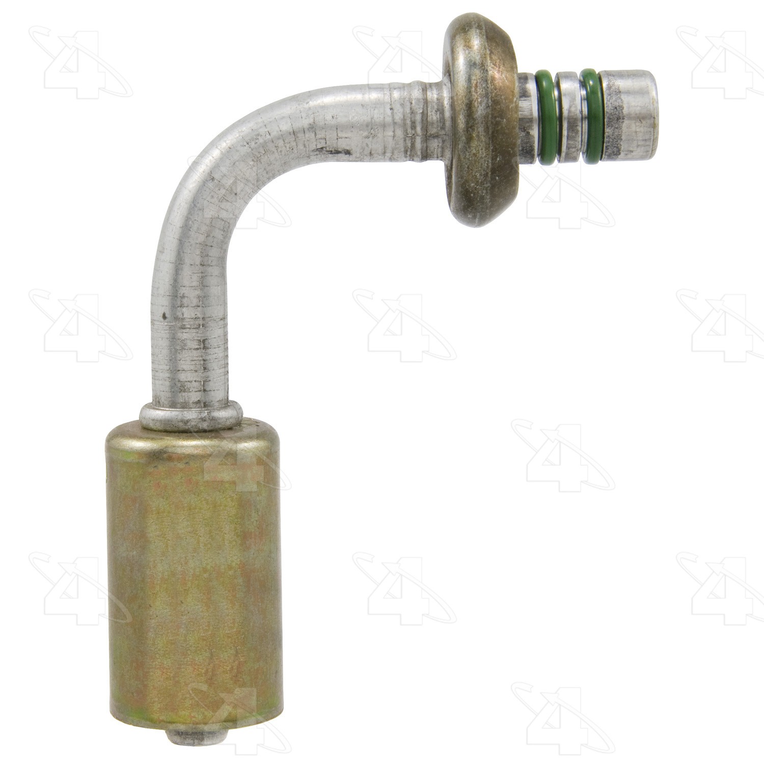 90 Degree Male Springlock, Aluminum, Standard Diameter Beadlock, A/C Fitting