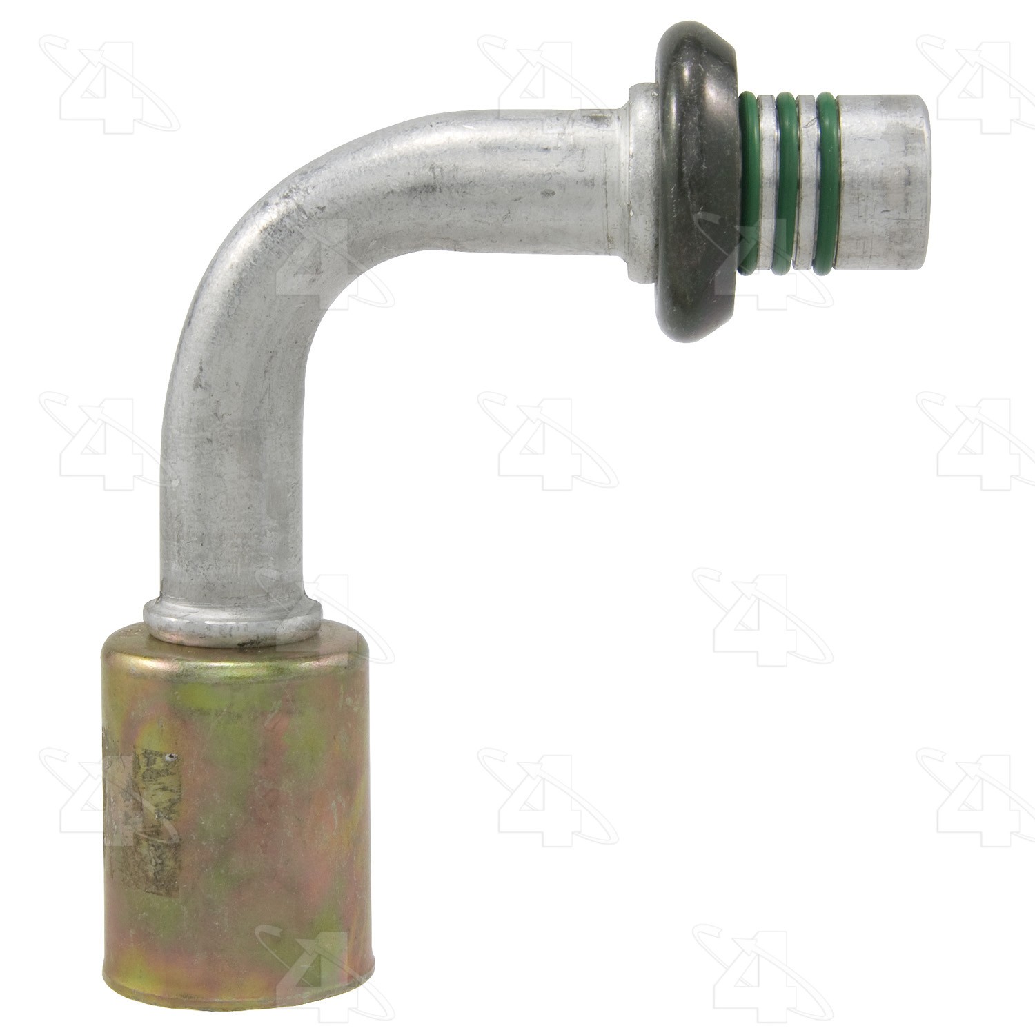 90 Degree Male Springlock, Aluminum, Standard Diameter Beadlock, A/C Fitting