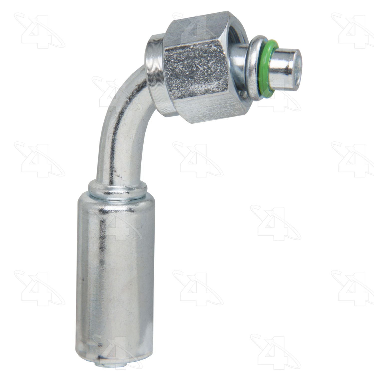 90 Degree Female O-Ring Long Pilot, Steel, Reduced Diameter Beadlock A/C Fitting