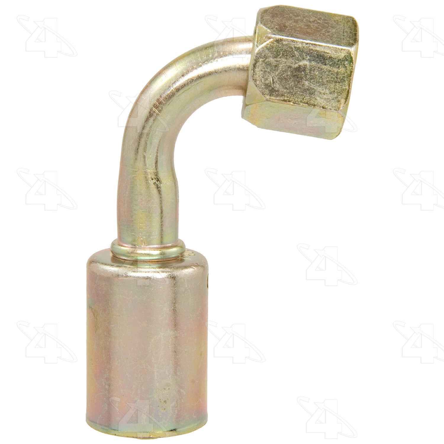 90 Degree Female Flare, Steel, Standard Diameter Beadlock, A/C Fitting