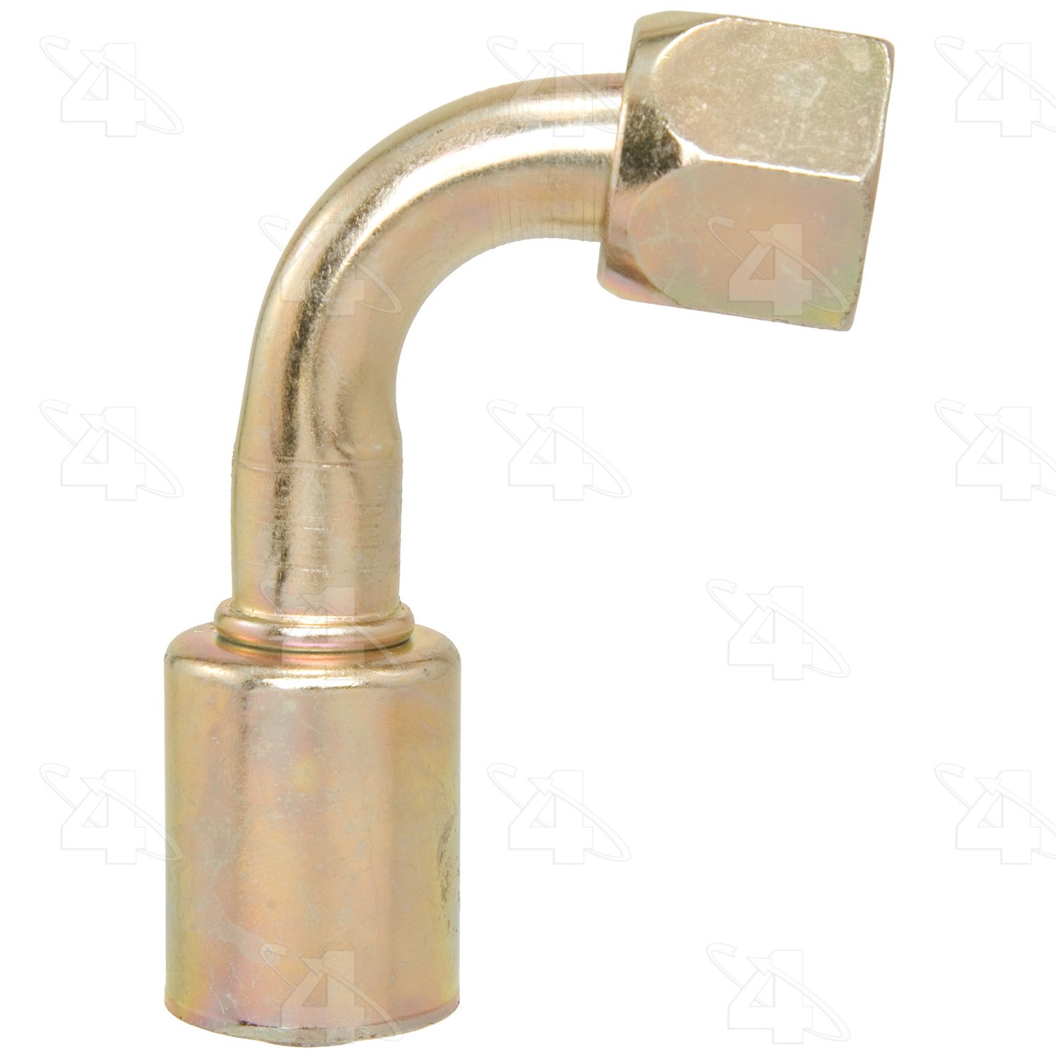 90 Degree Female Flare, Steel, Standard Diameter Beadlock, A/C Fitting