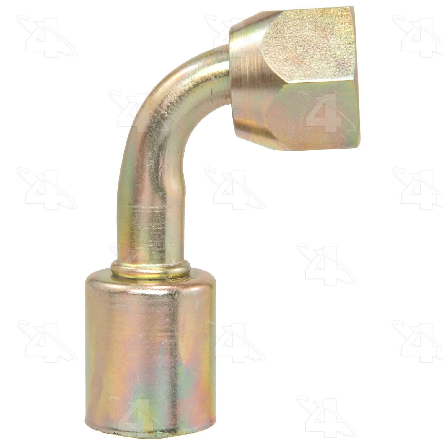 90 Degree Female Flare, Steel, Standard Diameter Beadlock, A/C Fitting