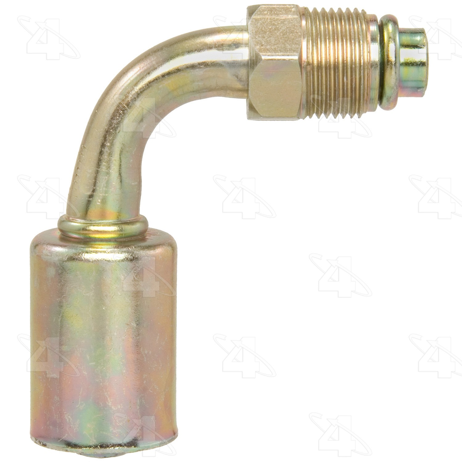 90 Degree Male O-Ring Short Pilot, Steel, Standard Diameter Beadlock A/C Fitting
