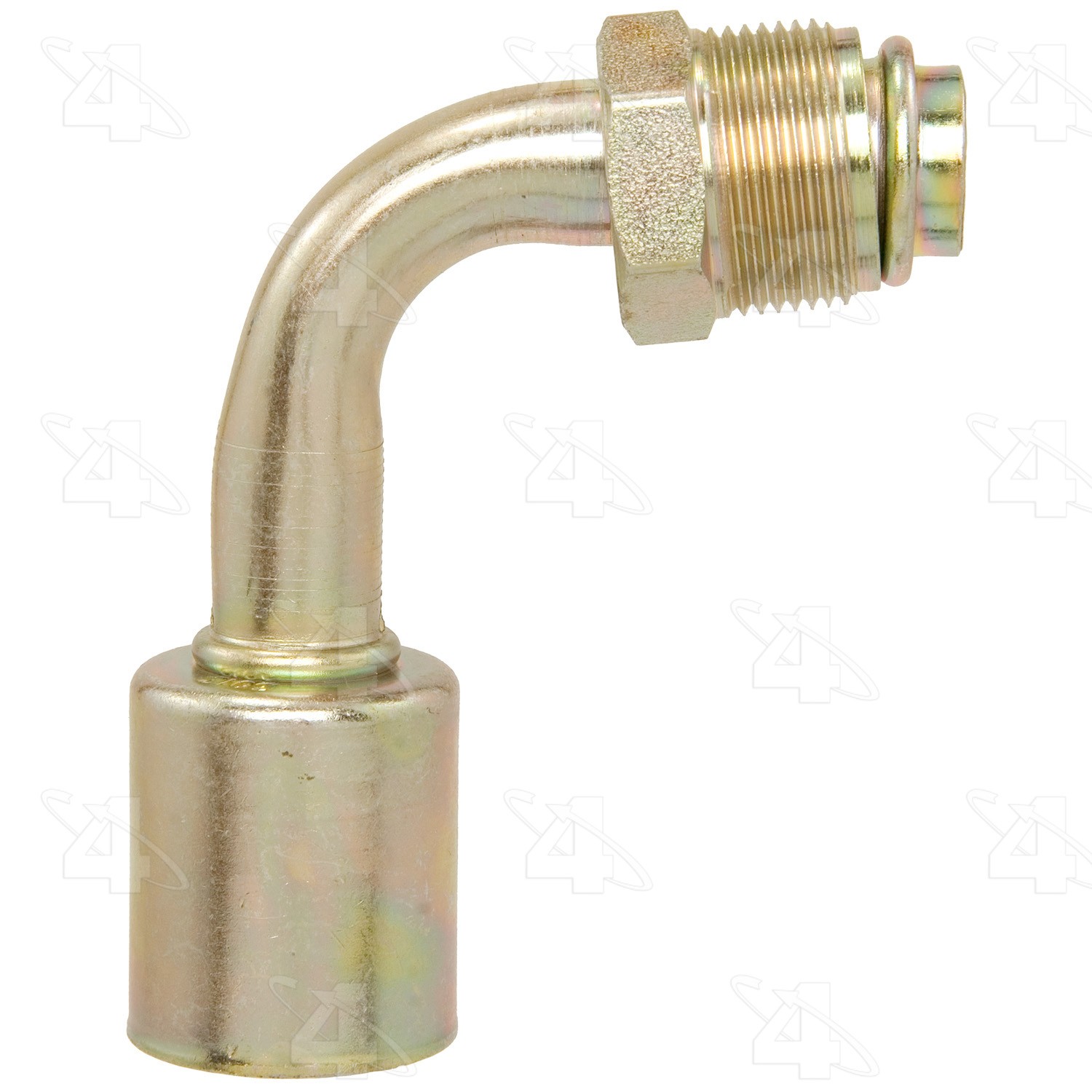 90 Degree Male O-Ring Short Pilot, Steel, Standard Diameter Beadlock A/C Fitting