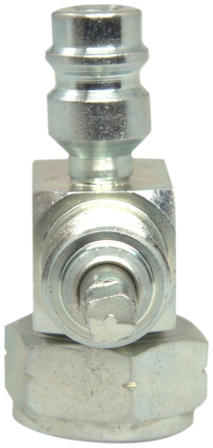 90 Degree Tube-O to Male Insert O-Ring with R134a Service Port, Steel, Service Valve