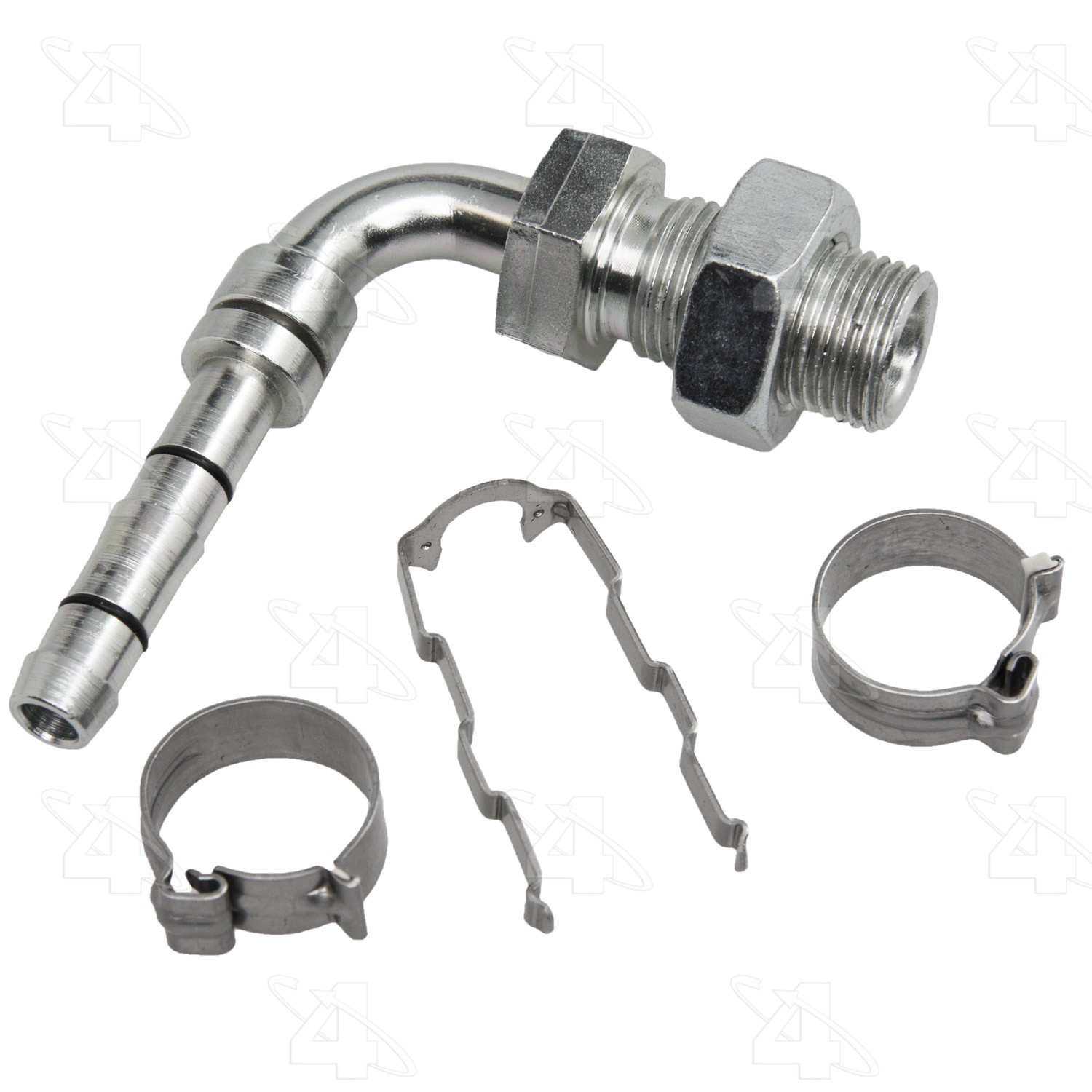 EZ Clip 90 Degree Male Insert O-Ring Bulkhead Hose Repair Fitting Kit