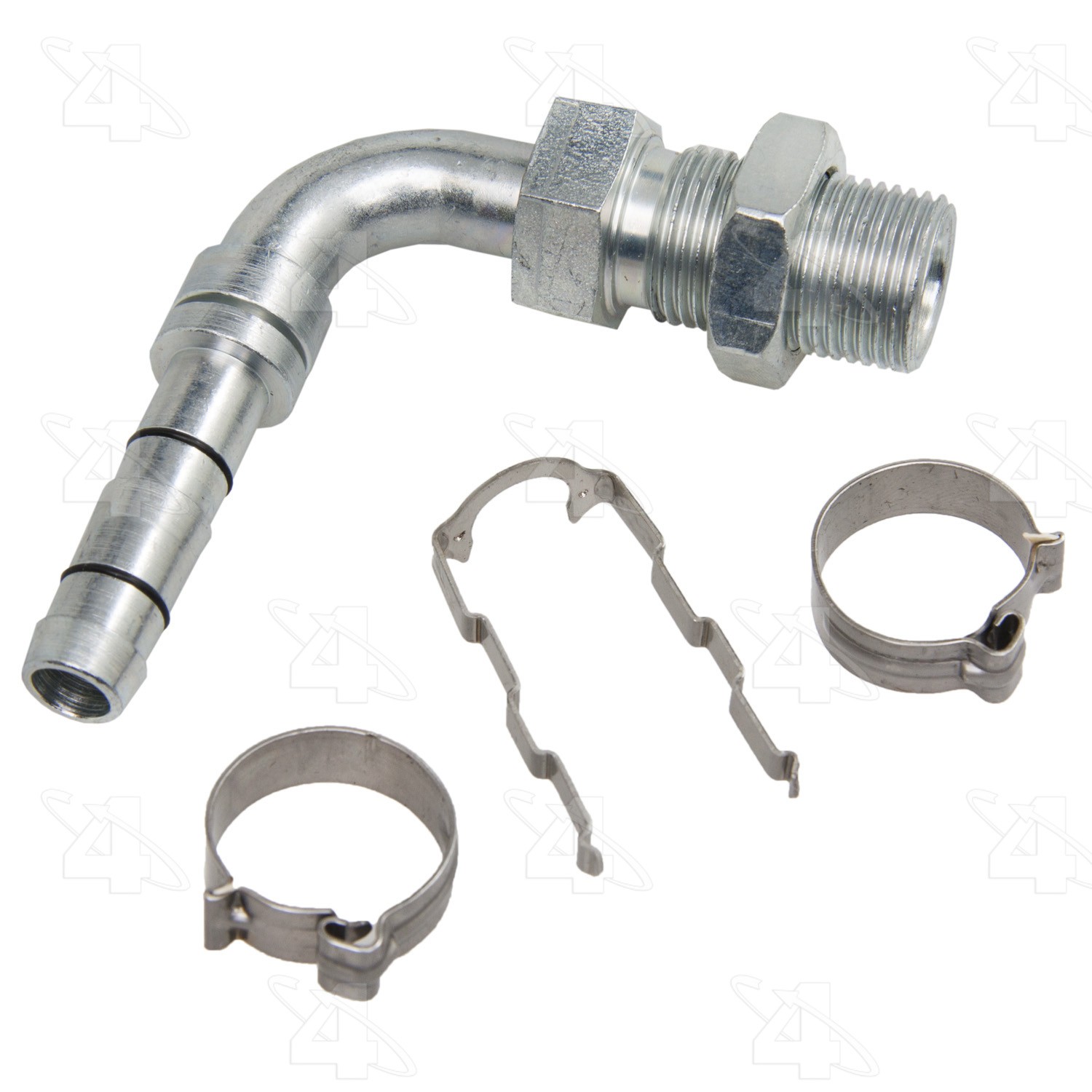 EZ Clip 90 Degree Male Insert O-Ring Bulkhead Hose Repair Fitting Kit