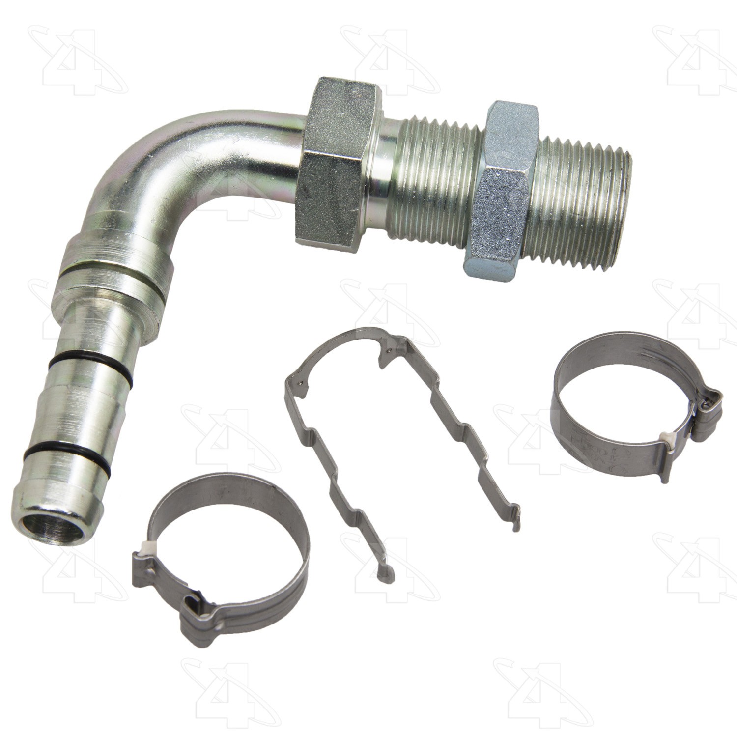 EZ Clip 90 Degree Male Insert O-Ring Bulkhead Hose Repair Fitting Kit