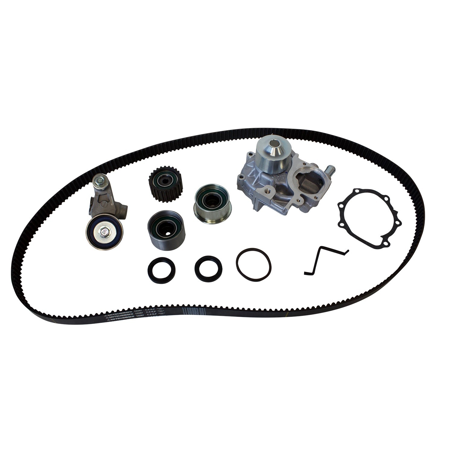 Engine Timing Belt Component Kit w/ Water Pump and Serpentine Belt