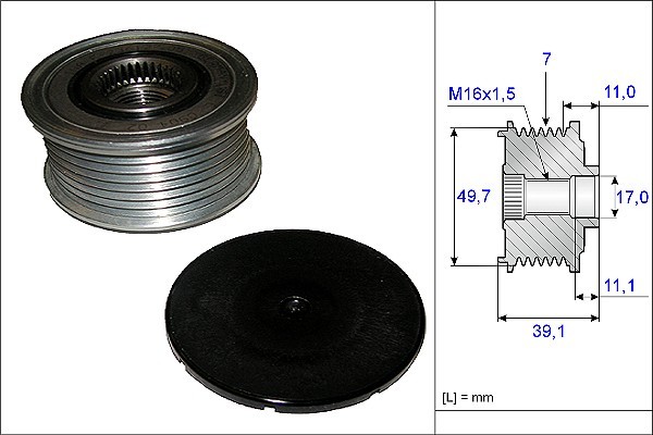INA BDC FEAD overruning alternator pulley