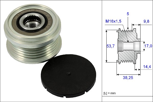 INA BDC FEAD overruning alternator pulley