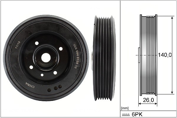 INA BDC FEAD crankshaft pulley