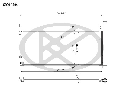 Koyorad A/C Condenser CD010494