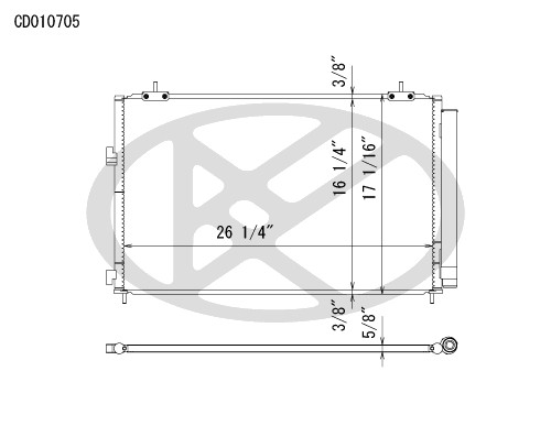 Koyorad A/C Condenser CD010705
