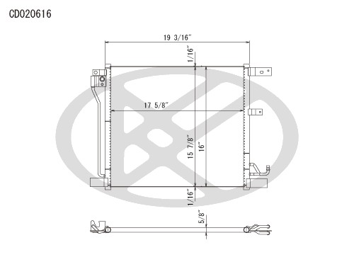 Koyorad A/C Condenser CD020616