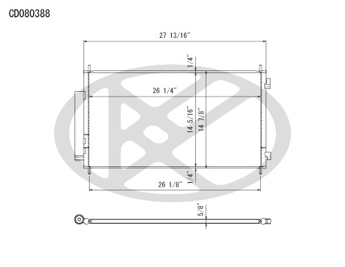 Koyorad A/C Condenser CD080388
