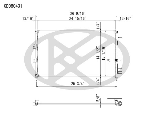 Koyorad A/C Condenser CD080431