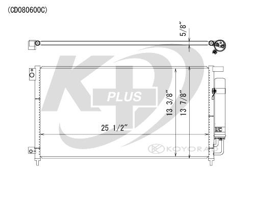 Koyorad A/C Condenser CD080600