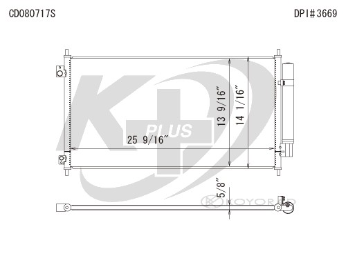 Koyorad A/C Condenser CD080717S