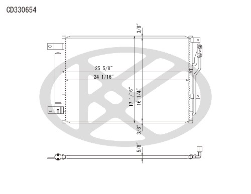 Koyorad A/C Condenser CD330654