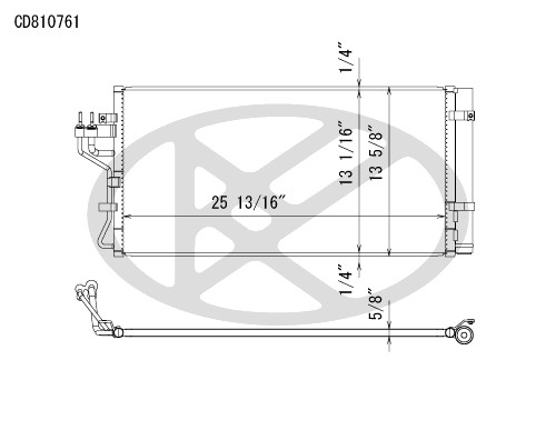 Koyorad A/C Condenser CD810761