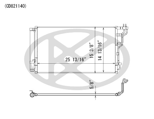 Koyorad A/C Condenser CD821140