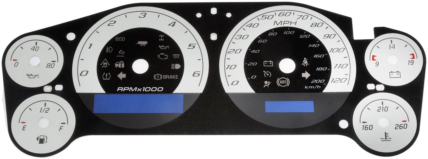 Instrument Cluster Upgrade Kit - White With Transmission Temperature