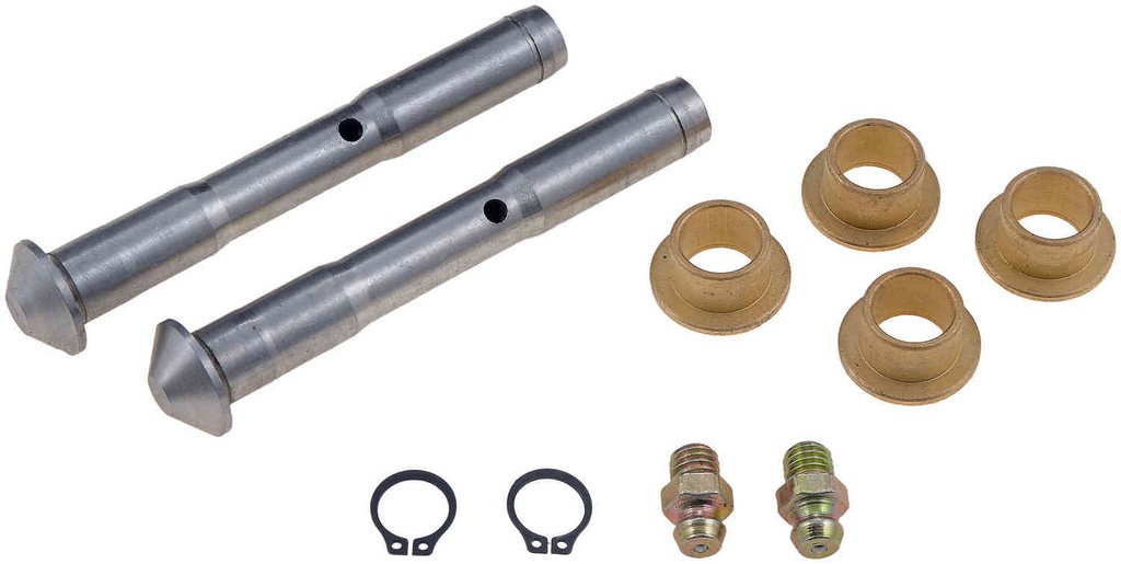 Door Hinge Pin And Bushing Kit - 2 Pins, 4 Bushings, 2 Fittings And 2 Clips