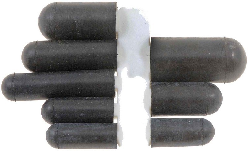 Black Rubber Vacuum Cap Assortment