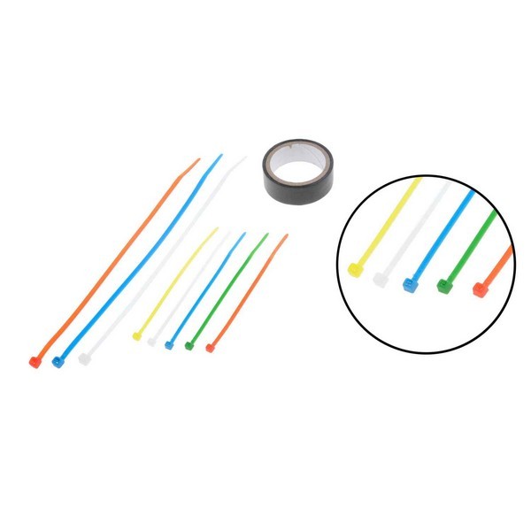 4,8,11 In. Assorted Colors Wire Ties, Canister