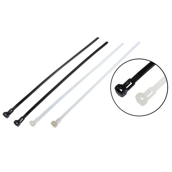 6, 8, 10 In. Heavy Duty White Wire Ties