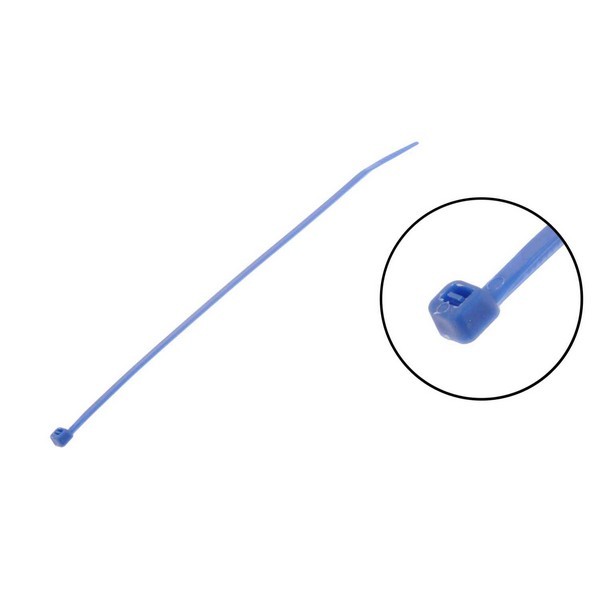 8 Inch Blue Wire Tie - 20 Pack