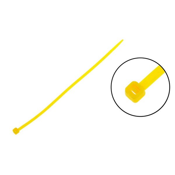 8 In. Yellow Wire Tie 20 Pack