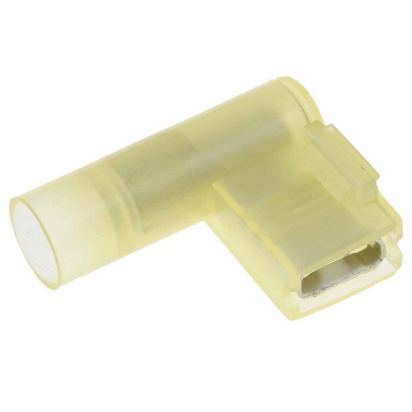 12-10 Gauge Female Flag Disconnect, .250 In., Yellow