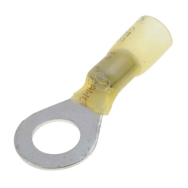 12-10 Gauge Ring Solder Filled Terminal, 3/8 In., Yellow